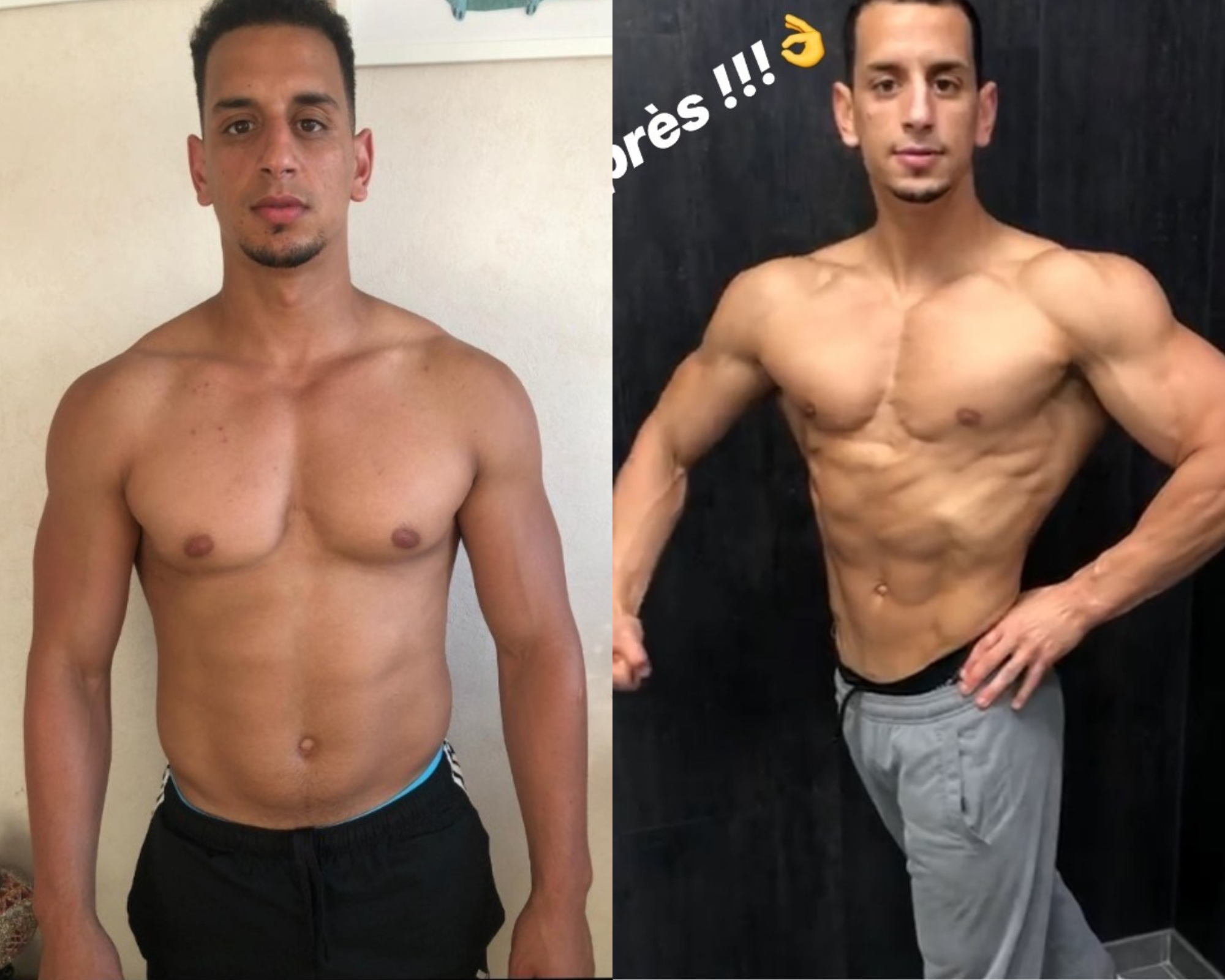 Avant après programme Titan Workout — transformation physique réelle client